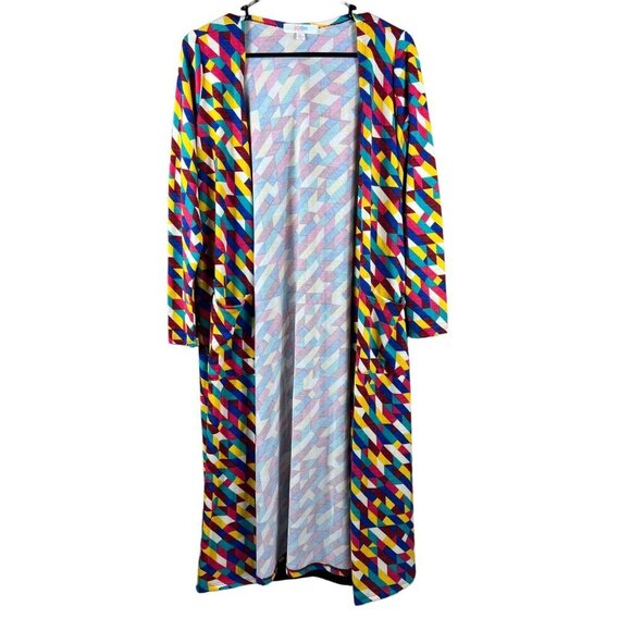 LuLaRoe Sweaters - Lularoe Sarah Women's Long Thin Multi-Color Cardigan w/ Pockets